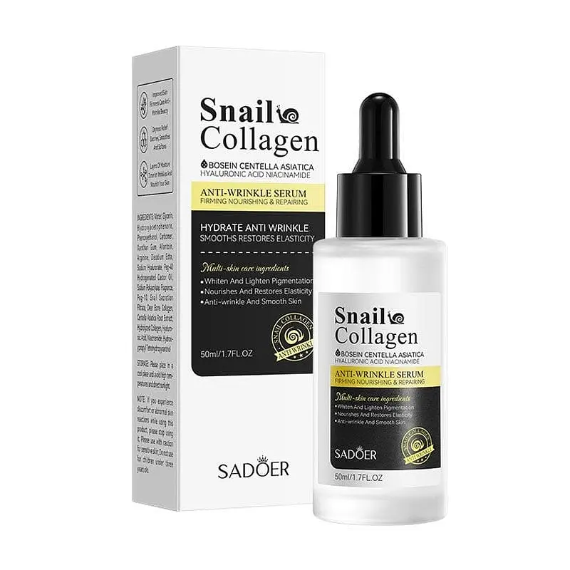 Есенція Sadoer з муцином равликова та колагеном проти зморшок Snail Collagen Anti-Wrinkle Essence 50 мл - фото 2