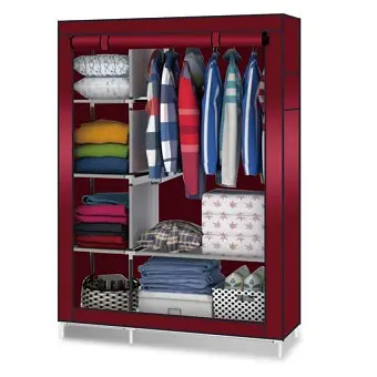 Тканинна шафа для речей Storage Wardrobe 88105 складаний гардероб 2 секції, 105 х 45 х 170 см - фото 2