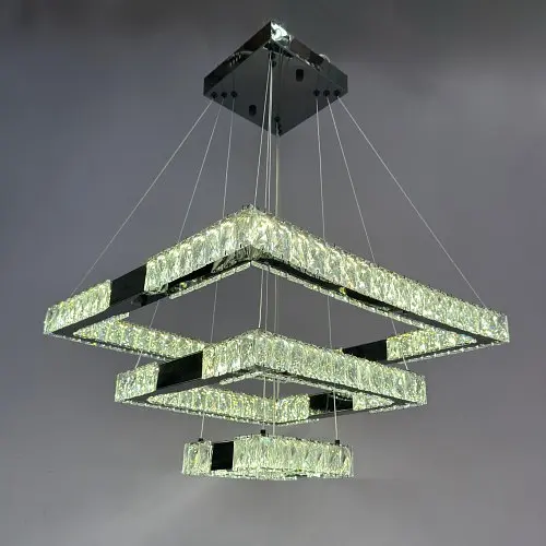 Люстра Linisoln 7965-60*40*20 BK метал, кришталь, LED, чорний, 100 Вт - фото 4