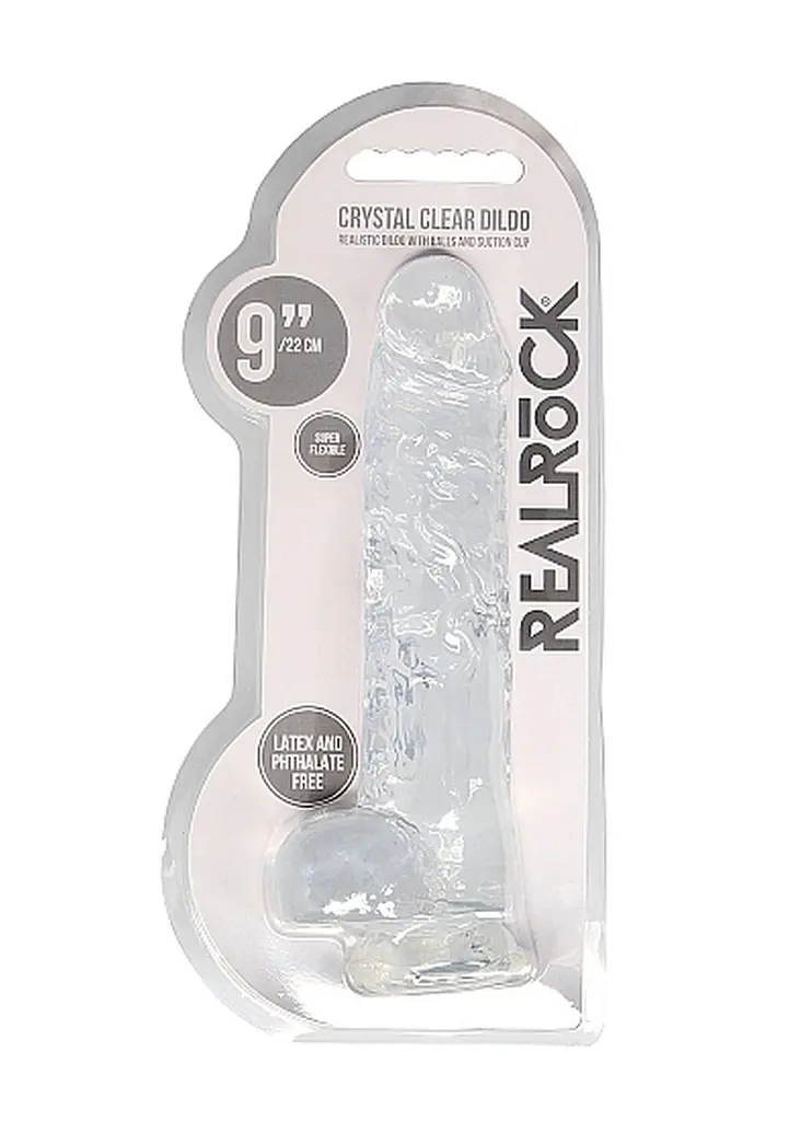 Фаллоимитатор Realrock Crystal Clear 9" 22 см прозрачный - фото 2
