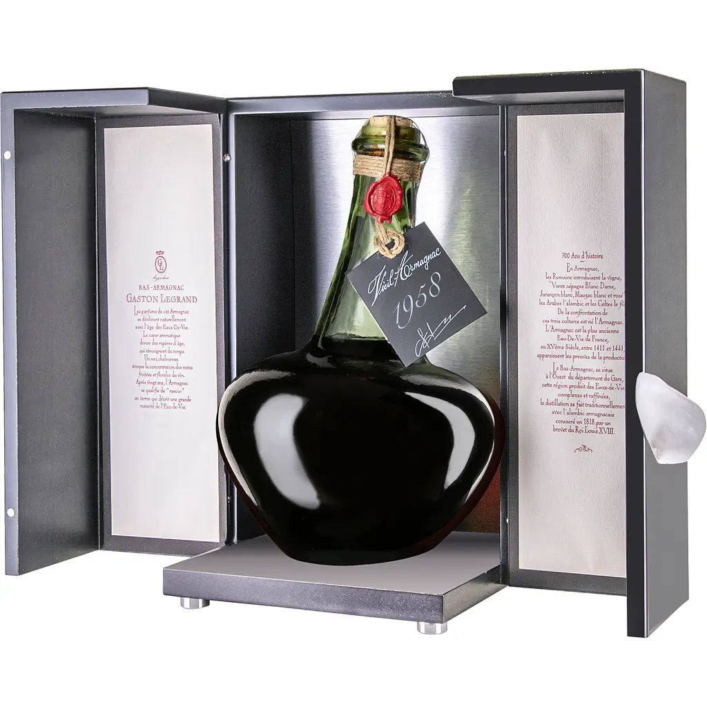 Арманьяк Baron Gaston Legrand Bas Armagnac 1958 Carafe Pansue 40% 2 л - фото 3