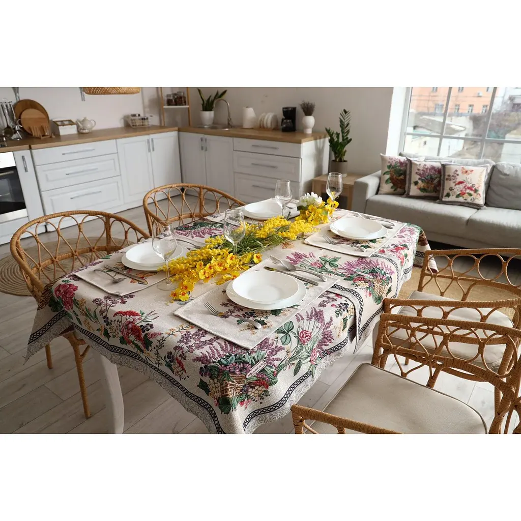 Скатертина Прованс Лавандове поле 140х130 см (26018) - фото 7