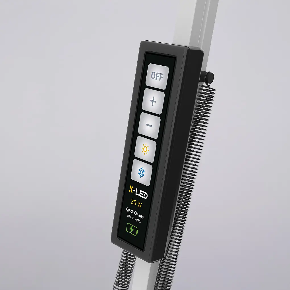 Настільна світлодіодна LED лампа з функцією роботи від Power Bank X-LED 30Вт біла - фото 7