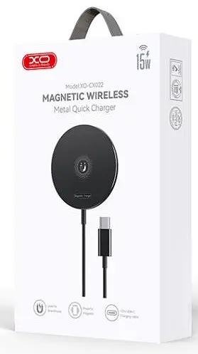 БЗП XO CX022 Magnetic Wireless 15W 1.2m Чорний - фото 3