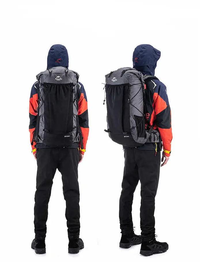 Рюкзак туристичний Naturehike Rock NH19BP095, 60+5 л, чорний - фото 5