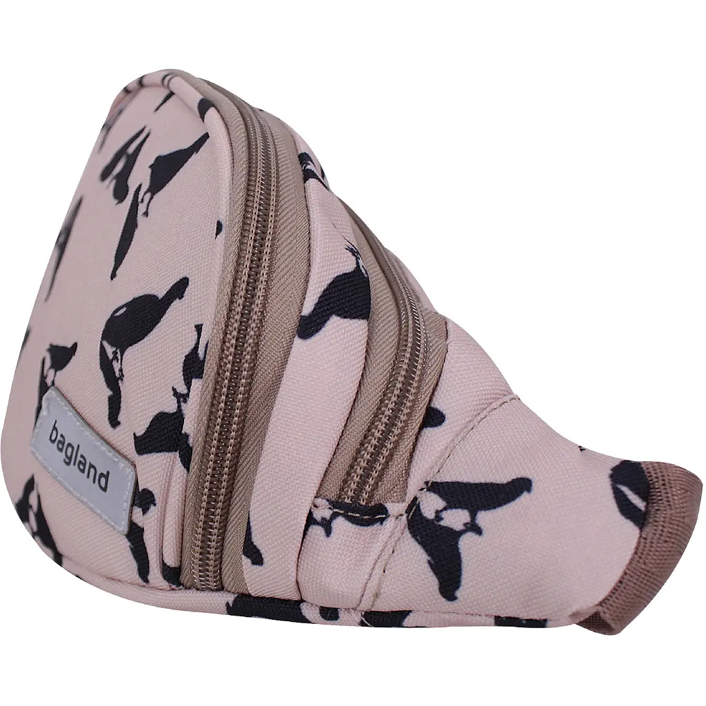 Сумка-бананка Bagland Bella 2 л сублимация 941 бежевая с принтом (00202664) - фото 2