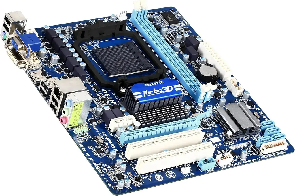 Материнская плата Gigabyte GA-880GM-D2H (GA-880GM-D2H) (Socket AM3, Socket AM3+, AMD SB710, Micro-ATX) Б/у - фото 2