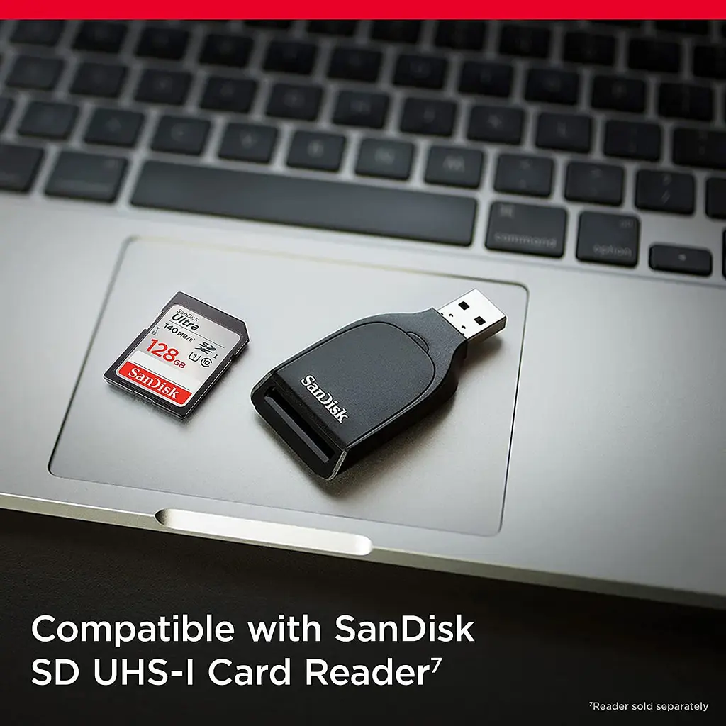Карта пам'яті Sandisk 128GB SD C10 UHS-I R140MB/s Ultra (SDSDUNB-128G-GN6IN) - фото 3