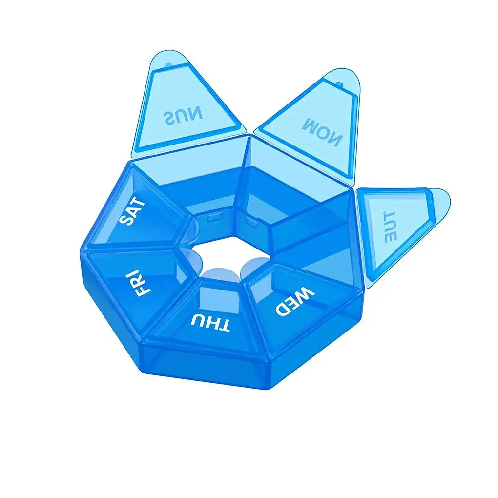 Таблетница Semi 7Days Mini Pill Box, Blue - фото 4