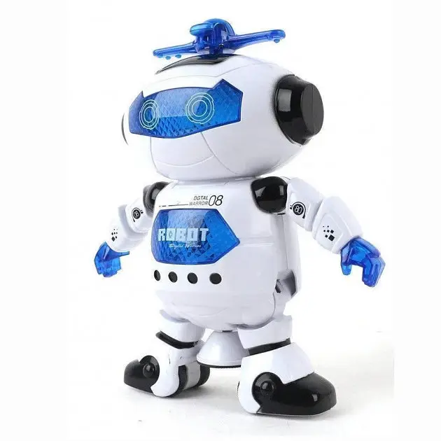 Танцюючий робот, що світиться, інтерактивна іграшка Dancing Robot STURN SPIN білий - фото 14