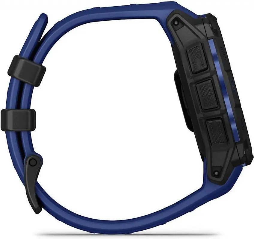 Смарт-часы Garmin Instinct 3 45mm AMOLED Black with Blue Band (010-02936-03) - фото 4