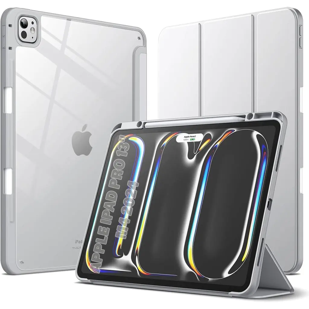 Чохол-книжка BeCover Soft Edge TPU з кріпленням Apple Pencil для Apple iPad Pro 13" M4 2024 Gray (711718)