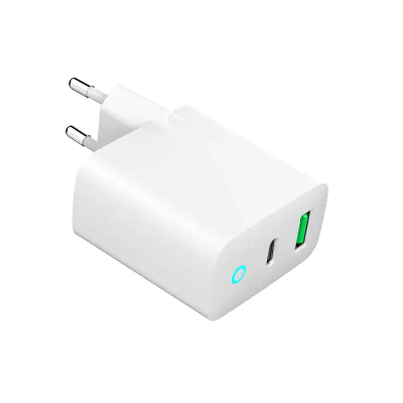 Зарядний пристрій Gembird 1xUSB-A + 1 Type-C (PD20Вт + QC3.0 18Вт) white (TA-UC-PDQC20L-W-01) - фото 4