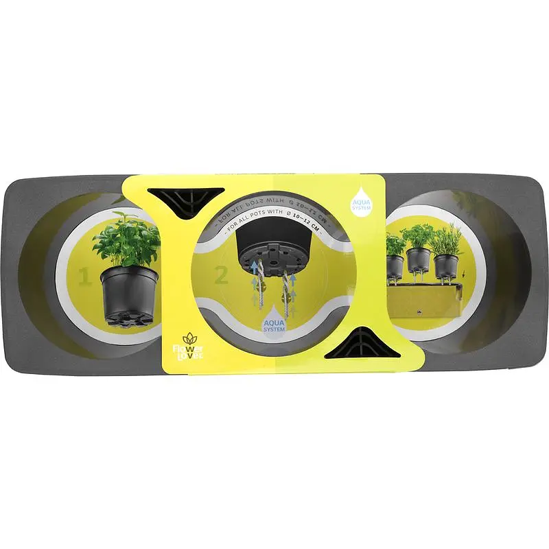 Кашпо Plastkon Cobble Trio Flower Lover с системой автополива 40x14x14 см светло-зеленое - фото 3
