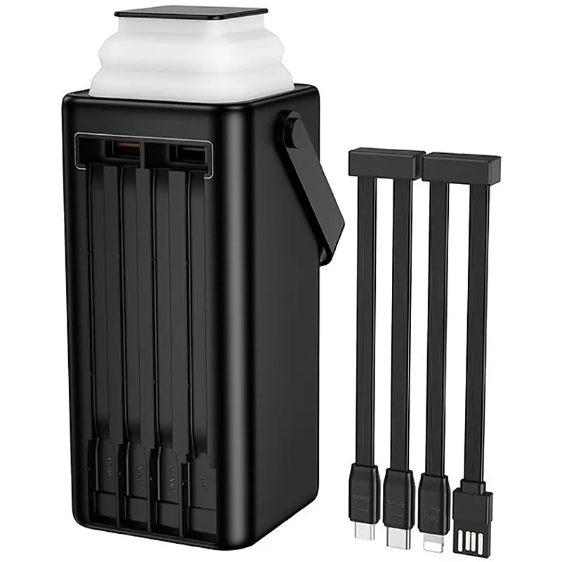 Портативное ЗУ Power Bank Borofone BJ65A High 22.5W+PD20W with cable 50000 mAh Black - фото 5
