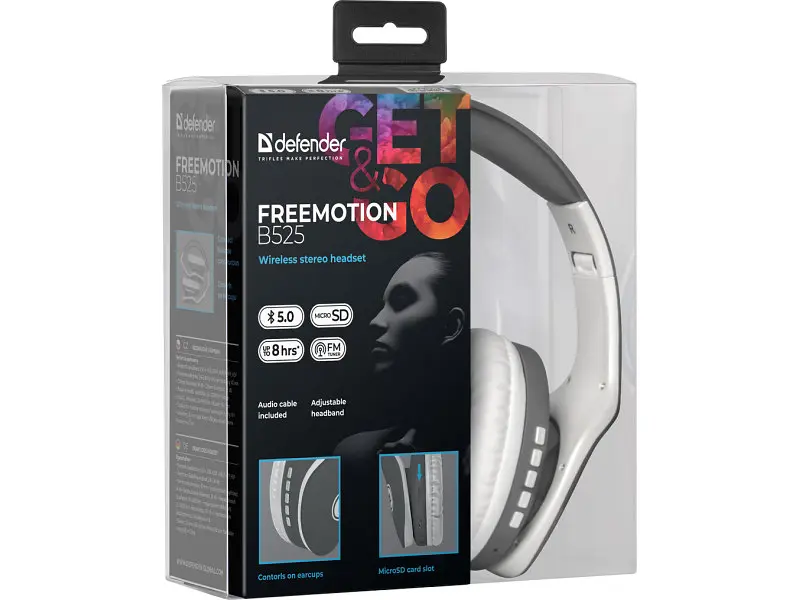 Гарнітура Defender FreeMotion B525 Gray-White (63527) - фото 5