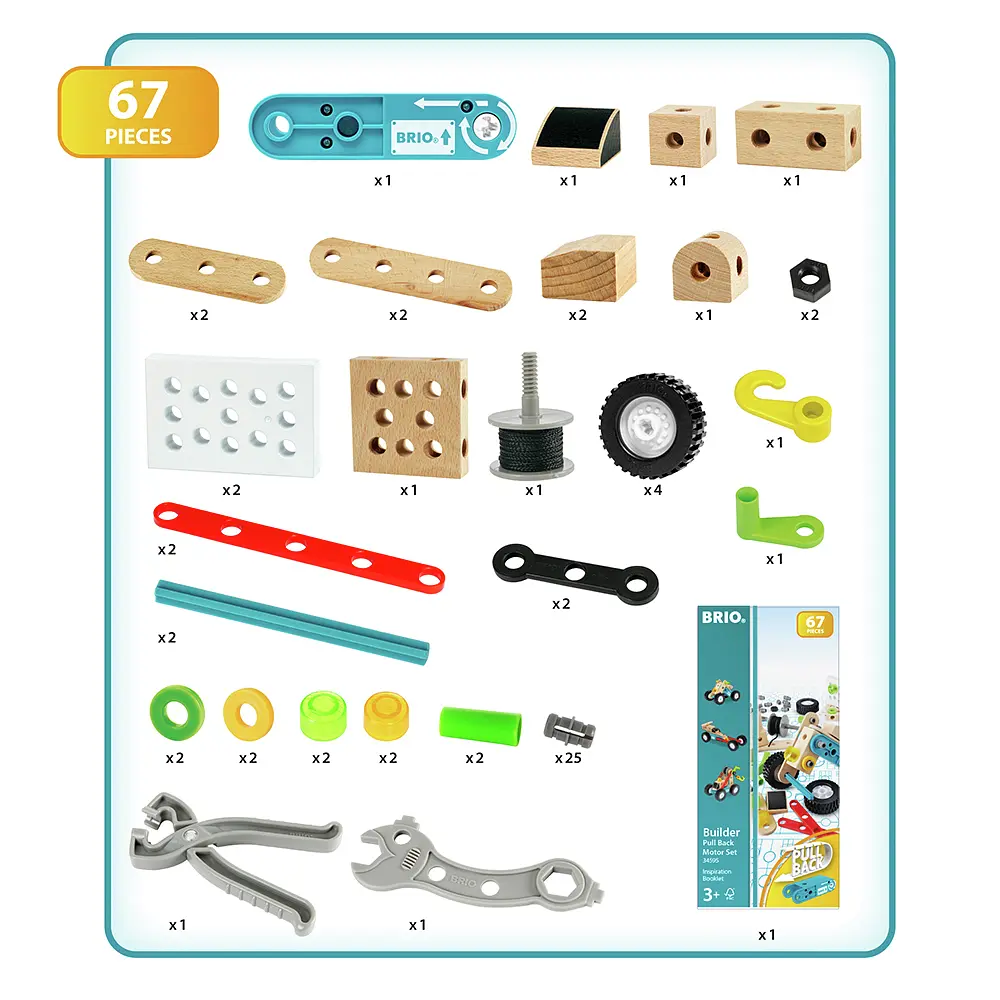 Конструктор Brio Builder з інерційним двигуном 67 елементів (34595) - фото 3