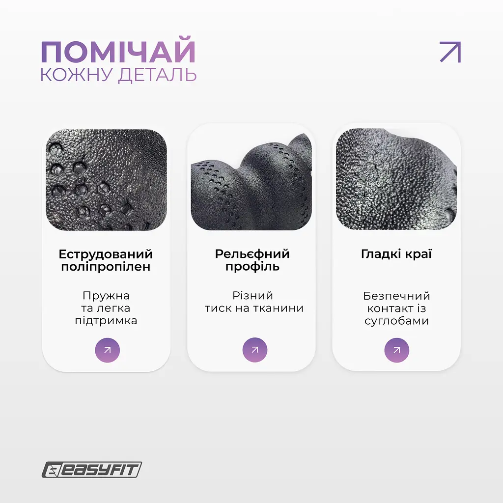 Масажний ролик EasyFit SlateShaper 45 см чорний (EF-2040) - фото 4