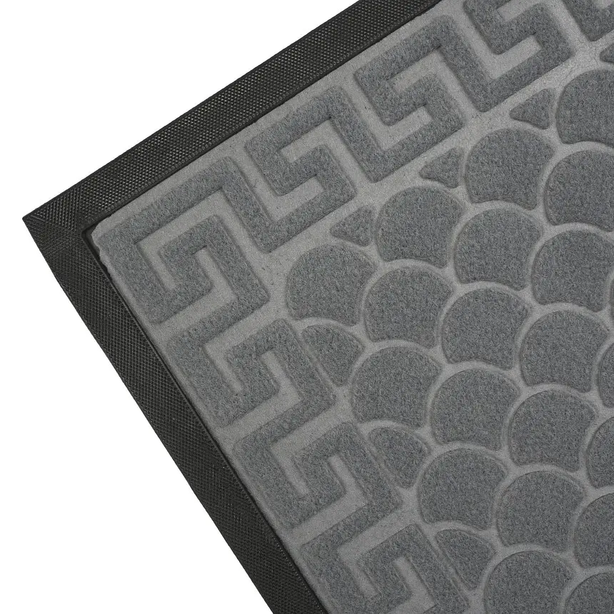 Килимок придверний Eco Fabric Луска з кромкою сірий 40 х 60 см (4060-102) - фото 6
