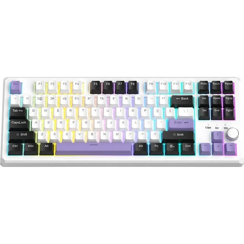 Клавіатура MageGee SKY 87 RGB Wireless Ivory White Switch Ice Purple (6971969728486-UA) [164308] - фото 2