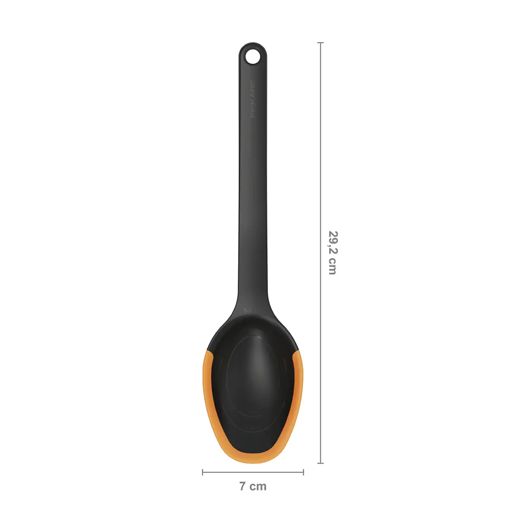 Ложка Fiskars Form з силіконовим краєм чорна 29 см (1027299) - фото 5