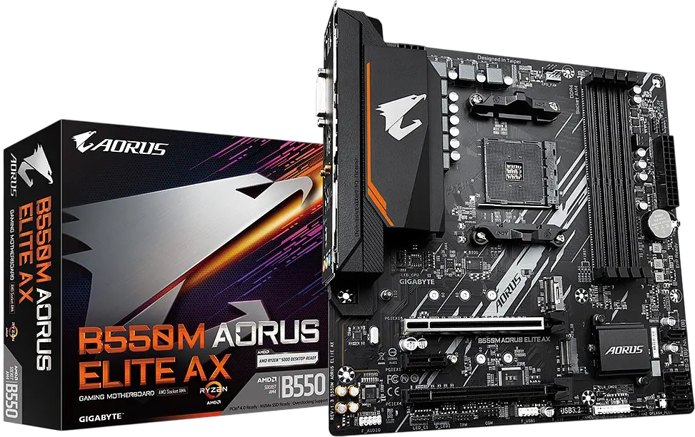 Материнська плата Gigabyte B550M Aorus Elite AX Socket AM4 (B550M AORUS ELITE AX) - фото 4