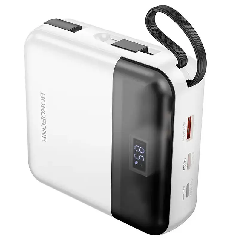 Портативное ЗУ Power Bank Borofone BJ64A Distinct 22.5W+PD20W with cable 20000 mAh White - фото 2