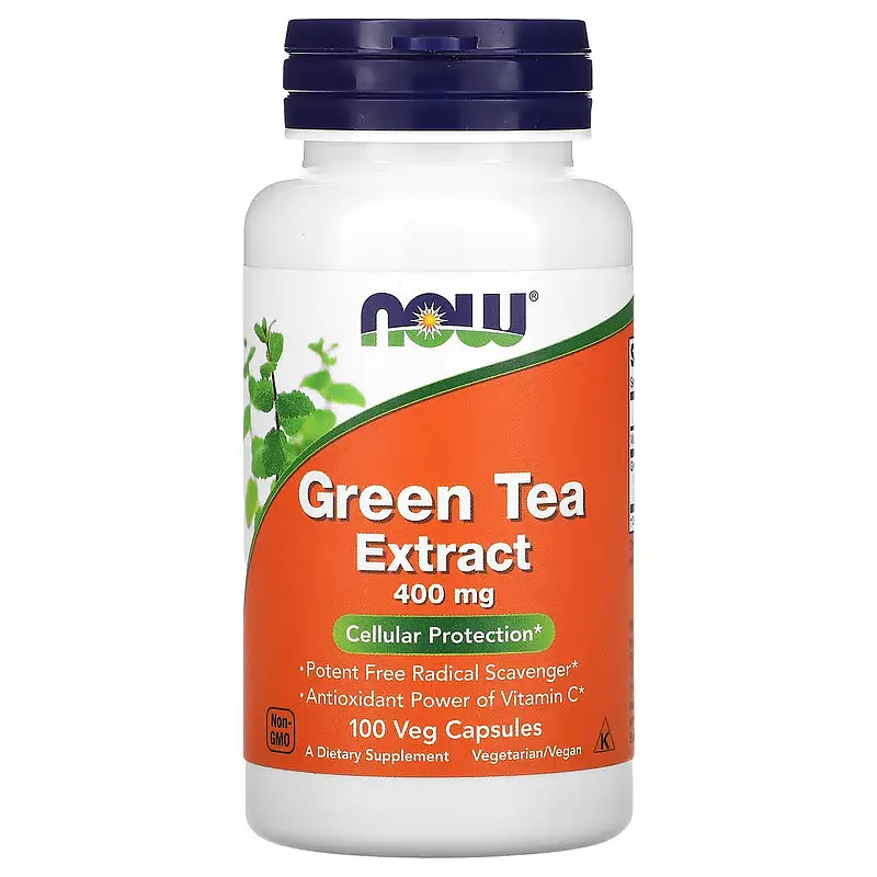 Екстракт Зеленого Чаю з Вітаміном С Green Tea Extract 400 мг - 100 вег. капсул