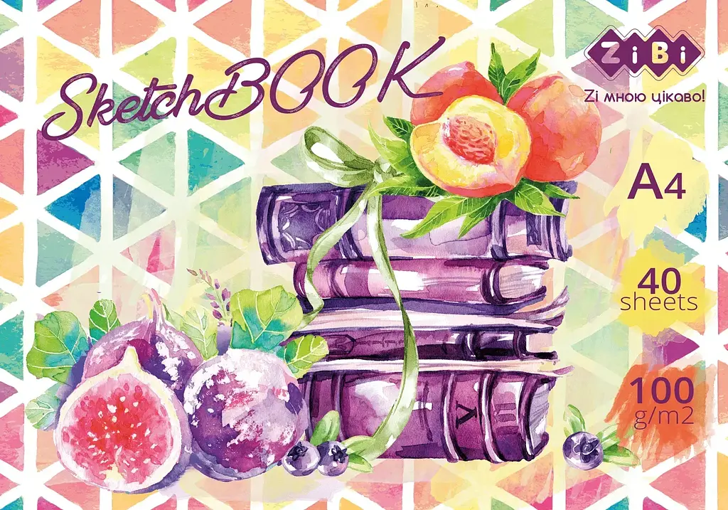 Скетчбук Art Line А4, 40 аркушів, клеєний, білий блок 100 г/м² (в асортименті) - фото 3