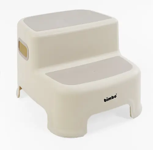 Подставка для ног детская на две ступени BM-68076 Bimbo 28*30*25 см. антискользящая накладка серая - фото 3