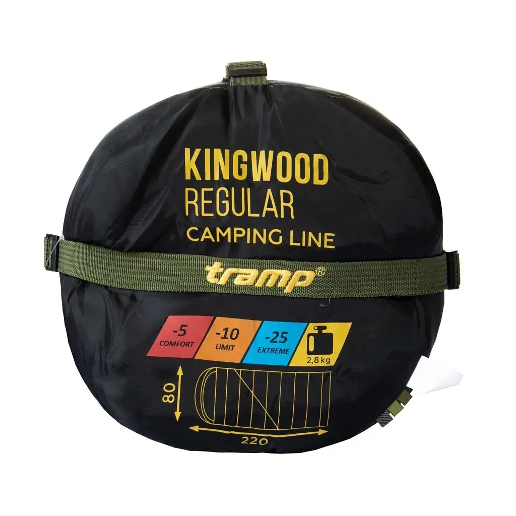Спальний мішок Tramp Kingwood Regular Olive/Grey L (UTRS-053R-L) - фото 11