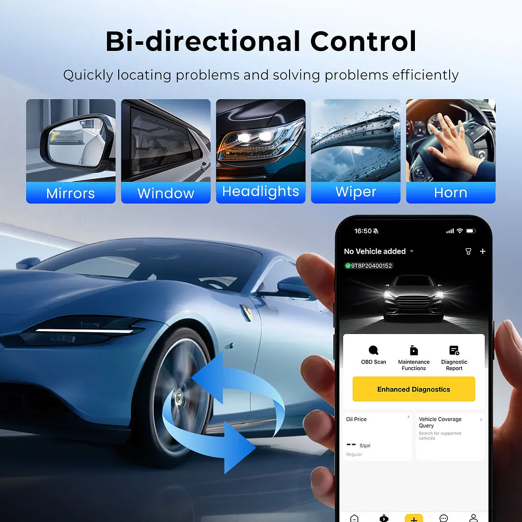 Універсальний автосканер Мультимарочний OBD2 Mucar BT200 MAX Професійний діагностичний автомобільний сканер ОБД2, EOBD, ELM327 (19801) - фото 8