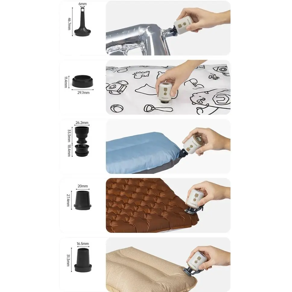 Міні насос - нічник - вентилятор Naturehike CNK2300DQ022 бежевий - фото 5