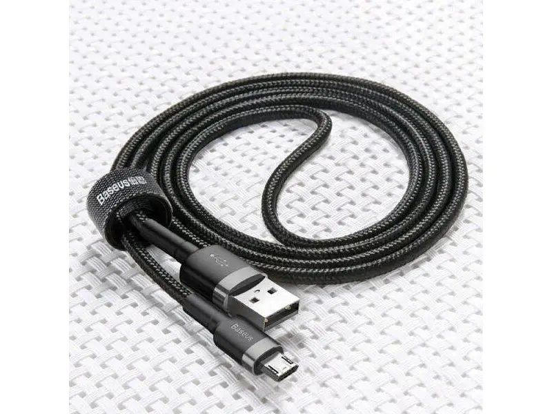 Кабель BASEUS Cafule USB Micro 1.5A 2M Black-Grey - фото 4