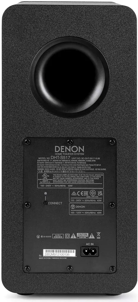 Саундбар із бездротовим сабвуфером Denon DHT-S517 Black - фото 6