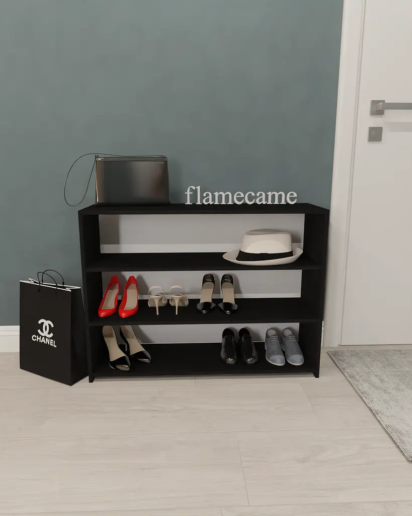 Полка для обуви Flamecame напольная для дома трехуровневая из ДСП II OF-950 - фото 4
