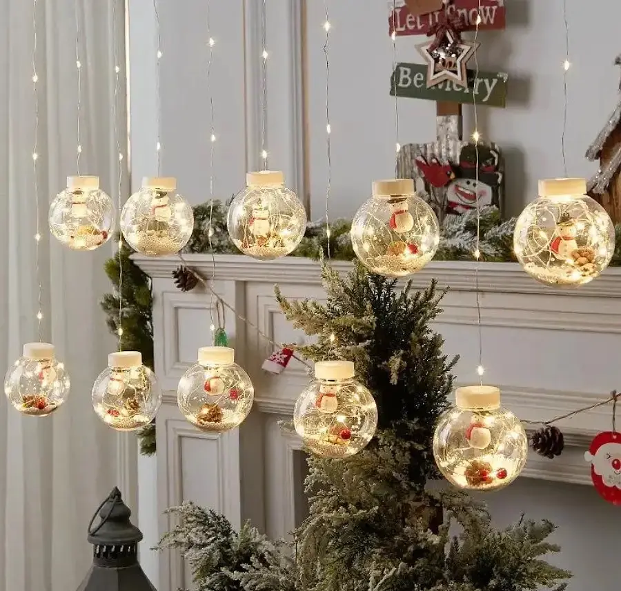 Гірлянда Xmas Мікс 4 види 200L W-1 Copper curtain ball lamp W білий 3M*1.5M (47655-8076_248) - фото 5