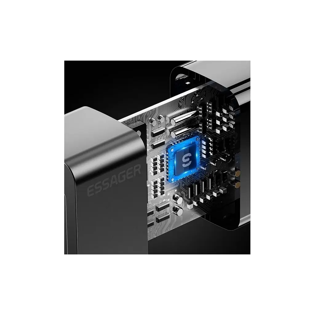 Зарядний пристрій 1xUSB-C + 1xUSB 33W Essager (ECTAC-PCB01-P) - фото 8