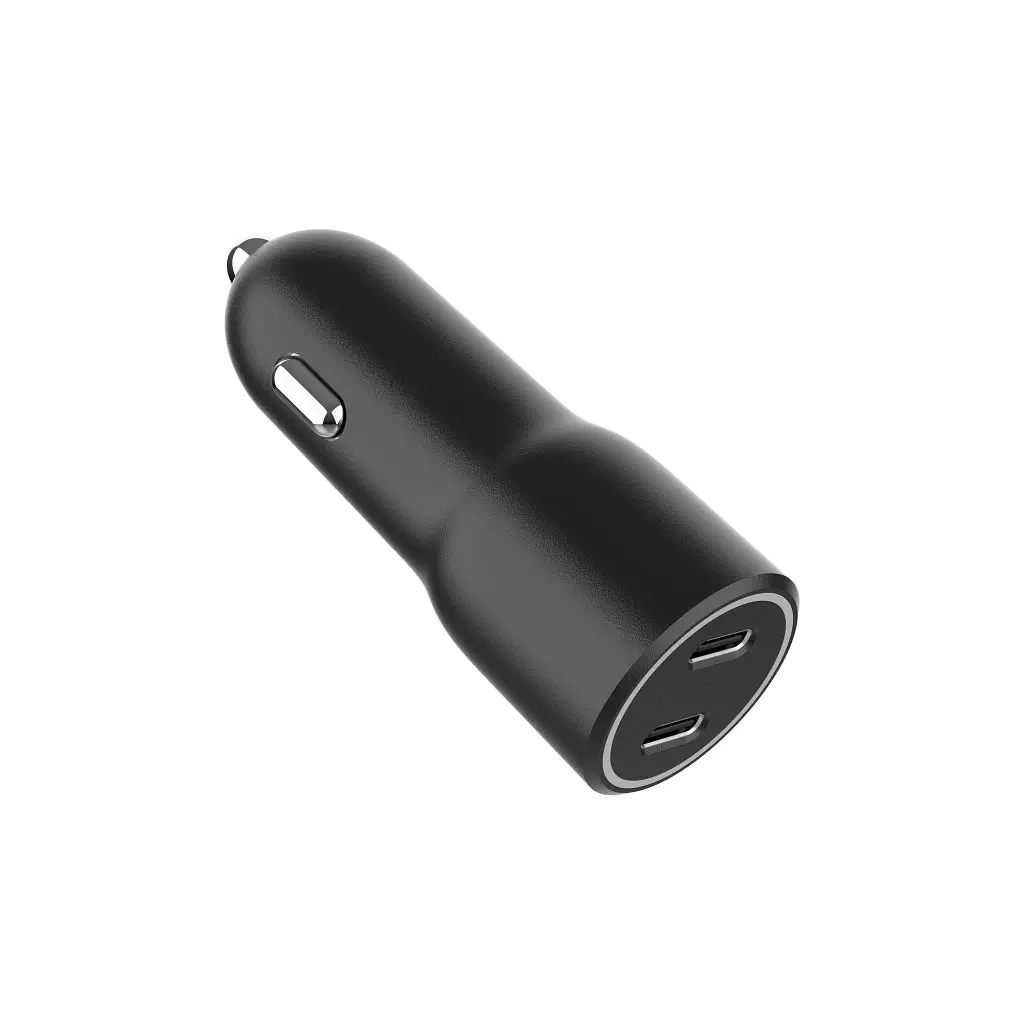 Зарядний пристрій Gembird 2xUSB-C (PD 20W) black (TA-UC-C2PD40-CAR-01) - фото 3
