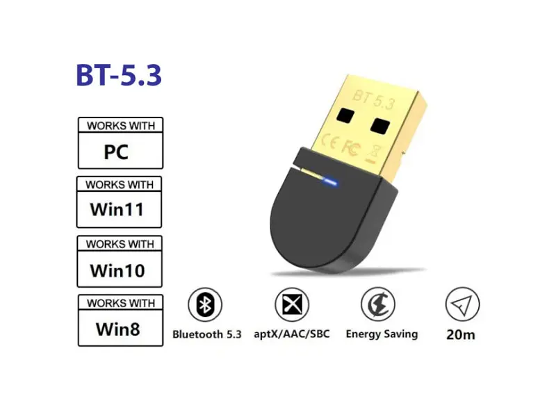 Bluetooth адаптер STLab Black (BT-5.3S) - фото 5