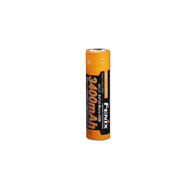 Акумулятор 18650 Fenix 3400 mAh Li-ion зарядка micro usb (ARB-L18-3400U) - фото 2