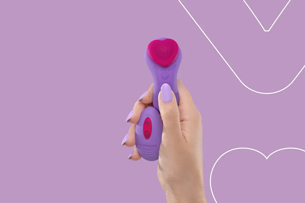 Вібратор у трусики FairyGasm HeartGem violet, на магніті, пульт ДК - фото 10