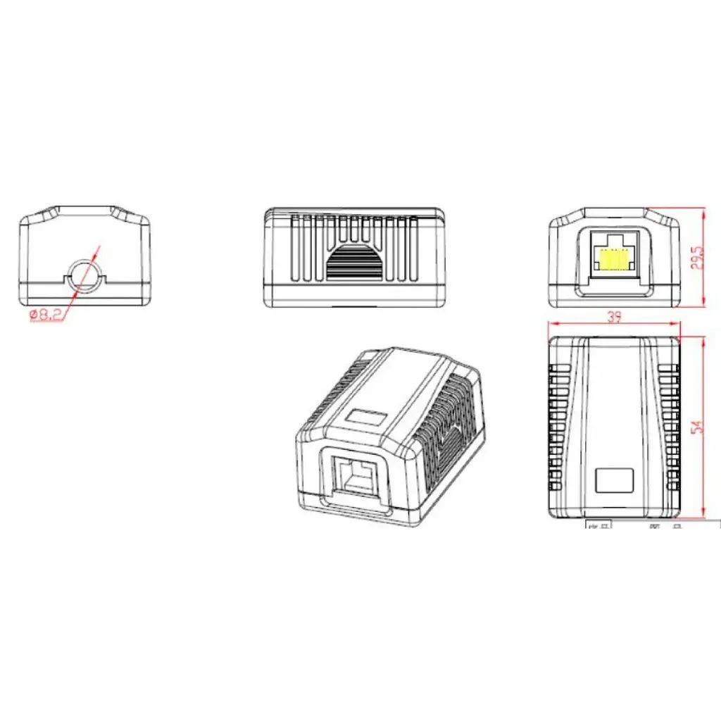Комп'ютерна розетка Cablexpert RJ45x1 FTP, cat.6 (NCAC-1F6-01) - фото 4
