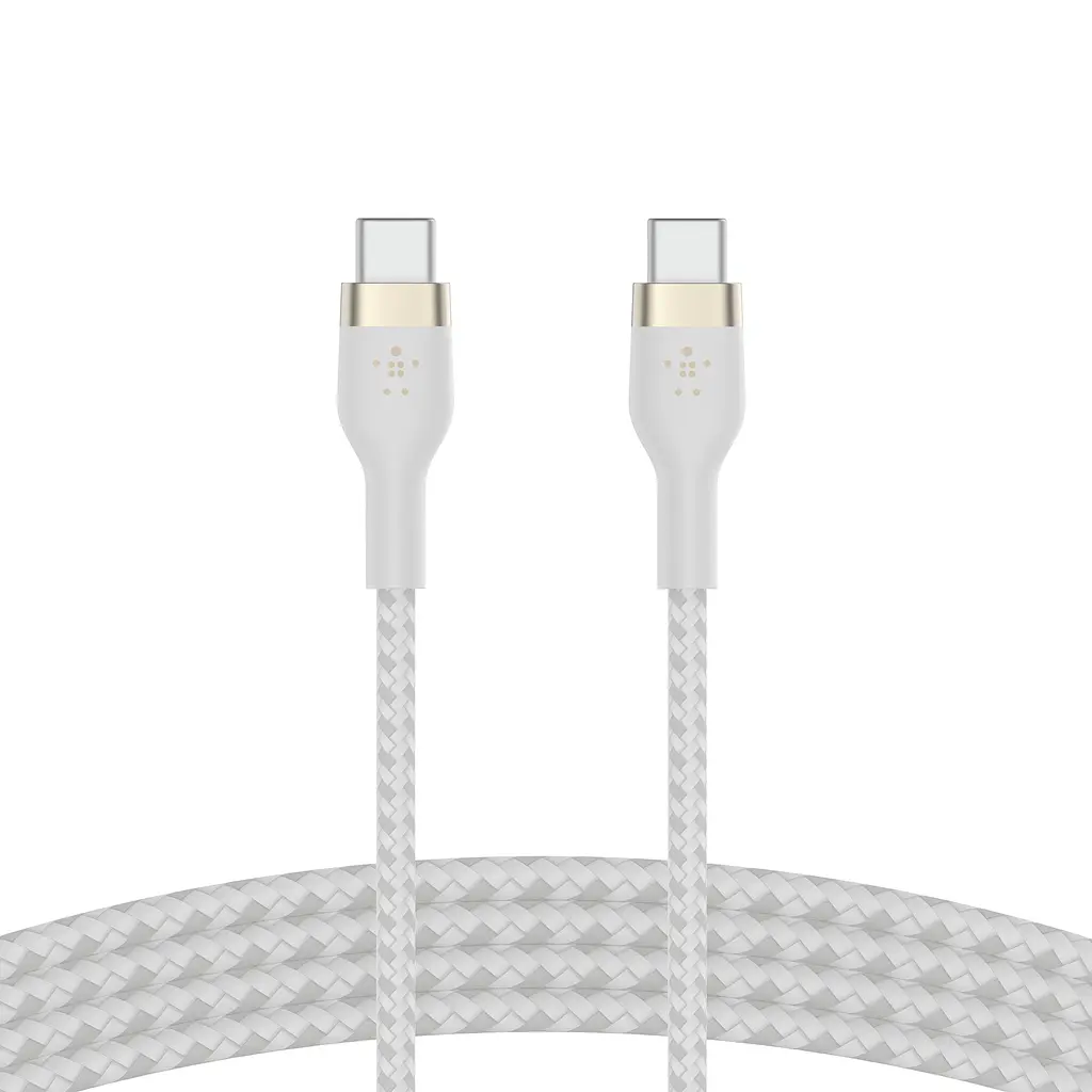 Кабель Belkin USB-C > USB-C заряджання/синхронізації 1м, 60Вт, Type-C, плетений, силіконовий, з ремі teh0013718 - фото 2