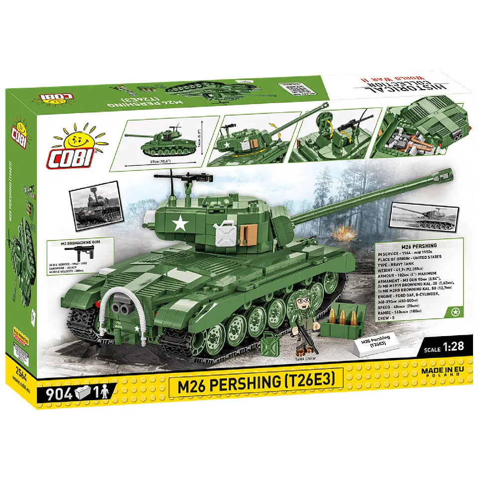 Конструктор Cobi Танк M26 Pershing T26E3, масштаб 1:28, 904 детали (COBI-2564) - фото 2