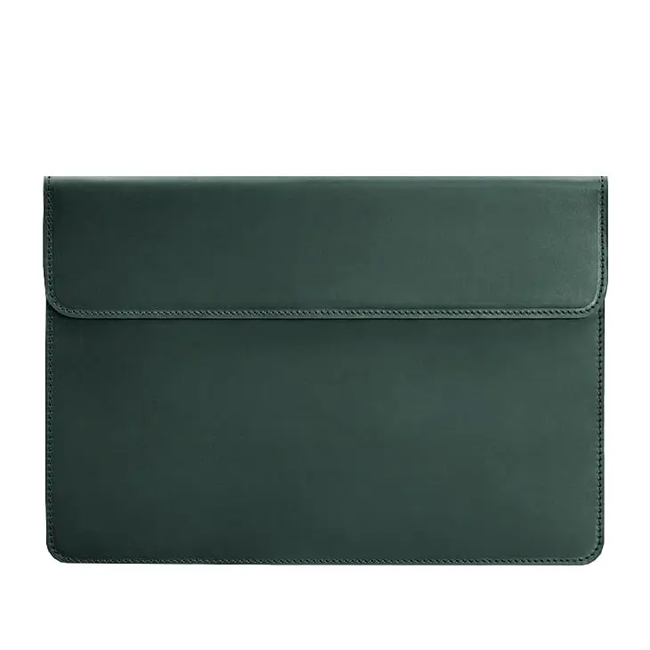 Шкіряний чохол-конверт BlankNote на магнітах для MacBook 14 Зелений Crazy Horse - фото 5
