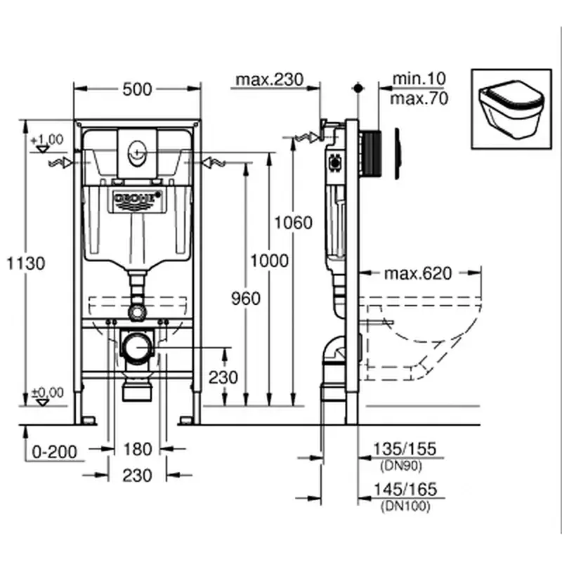Інсталяція Grohe для унітаза 3 в 1 Rapid SL (38721001) - фото 7