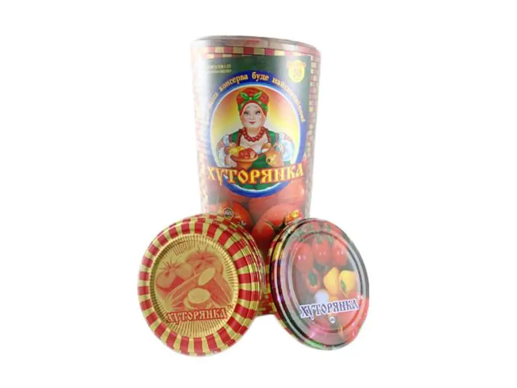 Кришка закаточна АВЕСТА СКО 82мм Хуторянка (50шт в спайці)