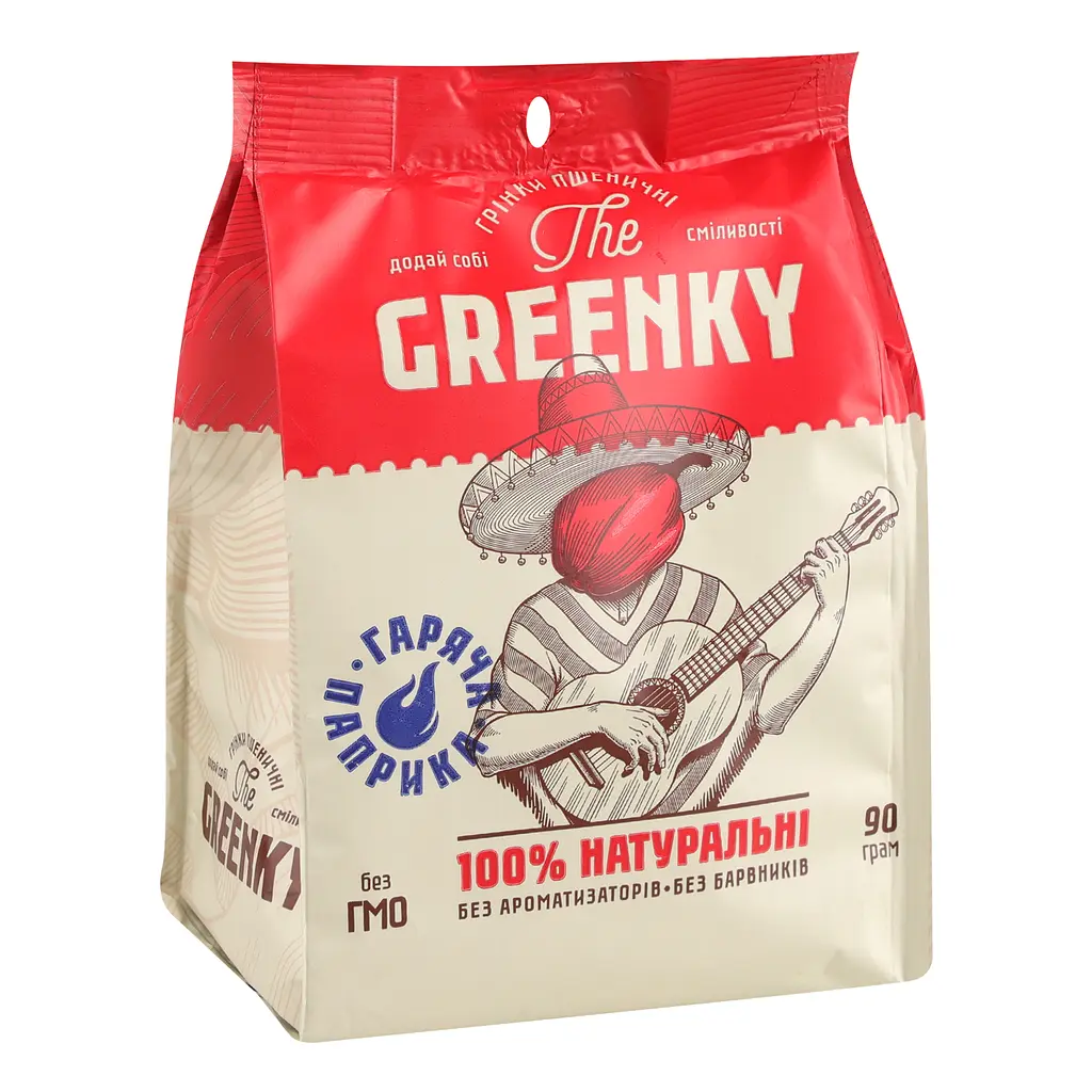 Гренки The Greenky Пшеничные Горячая паприка 90 г - фото 2