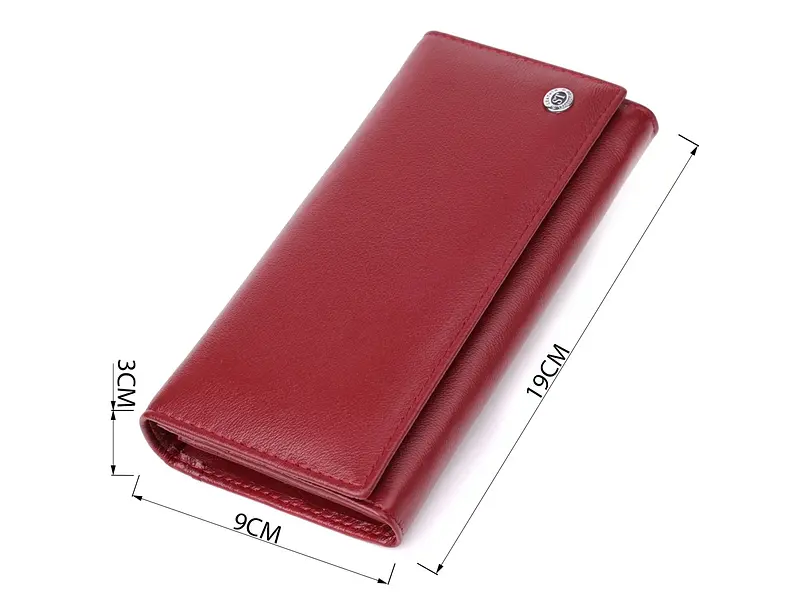 Місткий жіночий гаманець із натуральної шкіри ST Leather 19х9х3 см acs0029698 - фото 3